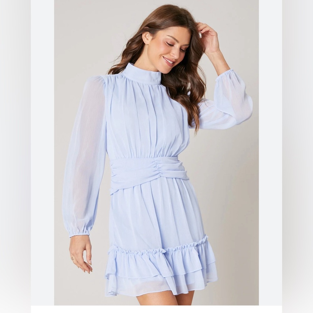 Sugarlips Shirred Ruffle Dress Size M